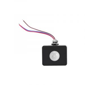 SJLERST Mini Interrupteur PIR Noir détecteur d'éclairage de Mouvement Infrarouge détecteur Interrupteur de chaussée Murale