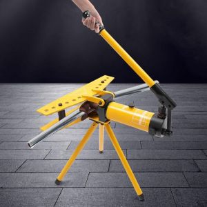 Cintreuse de tuyaux, cintreuse hydraulique manuelle, kit de cintrage manuel, courbure &agrave; 90&deg;, convient pour les tuyaux galvanis&eacute;s, les tuyaux en fer