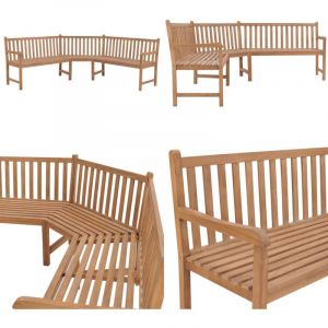 Vidaxl - Banc d'angle de jardin 185x185x90 cm bois de teck solide - Banc De Jardin - Banc D'angle - Mobilier De Jardin - Teck - Chaise Longue