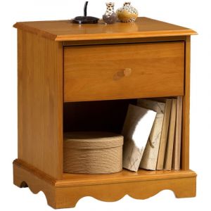 Chevet Pin Miel de Style Anglais 1 Tiroir 1 Niche L 51 H 56.5 P 42.5 cm