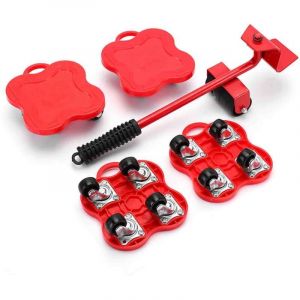 Outil de D&eacute;placement de Meubles, Leve Meuble roulettes, Kit de Leve Meuble Lourd, Cric de Meubles et roulettes pour Meubles, Patins Rotatifs &agrave; 360