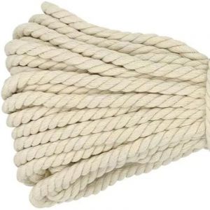 Corde Macram&eacute;, Corde &Eacute;paisse Grosse Corde en Coton Tress&eacute;e，8mm x 20m Beige