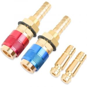 Raccord Rapide Chalumeau Oxyg&egrave;ne Ac&eacute;tyl&egrave;ne, 2 Pi&egrave;ces Adaptateur de Gaz de Soudage 8mm, Raccord Gaz Connecteurs Rapides, Raccords de Connexion Rapide