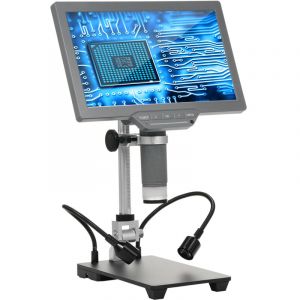 Decdeal - Microscope num&eacute;rique avec &eacute;cran ips 10,1' Microscope num&eacute;rique tv pour r&eacute;paration &eacute;lectronique Microscope &agrave; pi&egrave;ces avec t&eacute;l&eacute;commande ir,