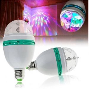 Lampe Rotative Ampoule Rgb E27 Led Effets Lumineux Lumi&egrave;res Disco F&ecirc;tes De No&euml;l