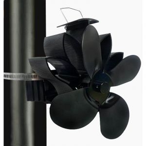 Shining House - Ventilateur Poele à Bois, Amélioration Alimenté à la Chaleur Ventilateur Cheminee, Silencieux pour Brûleurs à Bois Tuyau de Poêle