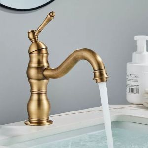 Zamery - Mitigeur de Lavabo Rétro,Pivotant à 360° Robinet Salle de Bain, Mitigeur Lavabo en Laiton, Mitigeur Salle de Bain avec Valve en Céramique