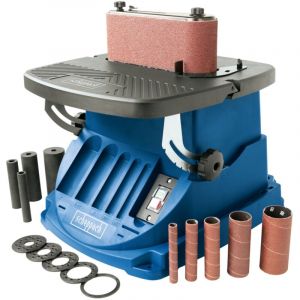 Scheppach - Ponceuse oscillante OSM600 - Ponceuse à bande et à broche -450 w - Course d'oscillation 16 mm - 5 manchons abrasifs - Broches