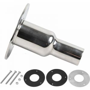 travers la coque d'échappement en acier inoxydable 316 poli miroir 24 mm OD pour chauffage diesel camion marin droit