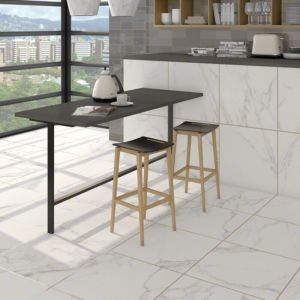 Carrelage gr&egrave;s c&eacute;rame effet marbre CLASSIC 120x120 cm Blanc - Brillant / Poli - bo&icirc;te de 1.42 m2