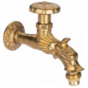 Robinet Pour Fontaine Avec T&ecirc;te De Gargouille Et Un Design Finition Nostalgie- Laiton Poli
