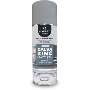 Bombe peinture galva zinc mat 97% - 400 ml