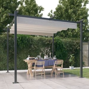 Torana - Tonnelle de avec toit rétractable 3x3 m Crème