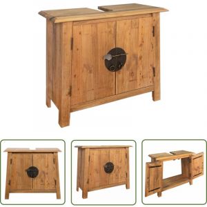 Vidaxl - The Living Store Meuble-lavabo de salle de bains pin massif 70x32x63 cm - Meuble Lavabo - Meuble Salle De Bain - Meuble En Bois - Design