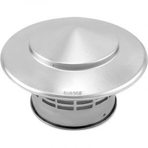 Chapeau de pluie toiture 110mm inox 304, protection cheminée, hotte aération durable, anti corrosion