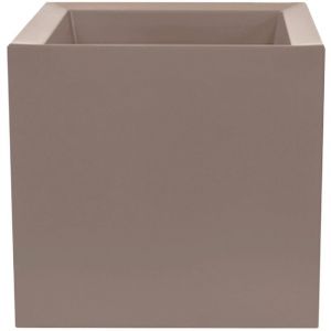 Pot de fleur carré Cubo dan-i 50x50x50 cm en polyéthylène Ciment - Wellhome