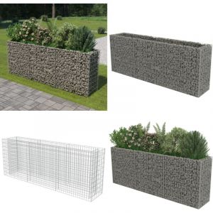 Vidaxl - Lit surélevé à gabion Acier galvanisé 270x50x100 cm - Jardiniere - Gabion - Fleurissement - Décoration Extérieur - Bordure Jardin - Home &