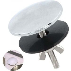 Couvercle d'&eacute;vier, 5 cm en acier inoxydable, couvercle de trou d'&eacute;vier, joint d'&eacute;vier de cuisine, anti-fuite, plug pour trou d'&eacute;vier (argent, 3,5 x