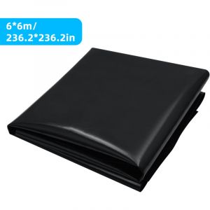 B&acirc;che bassin 6x6m, 04mm, pour bassin jardin, poissons, cascade Noir