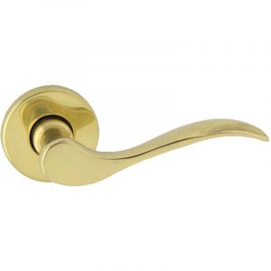 DOMINO Poign&eacute;e de porte VENUS R M1 Poign&eacute;e Sans rosace Laiton brillant