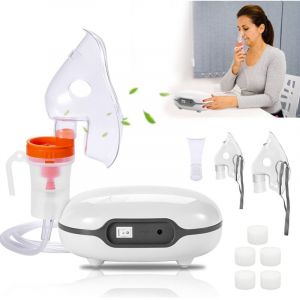 Appareil d'inhalation pour adultes et enfants, n&eacute;buliseur &agrave; compresseur pour enfants et b&eacute;b&eacute;s, inhalateur &eacute;lectrique avec masques et embouts buccaux,