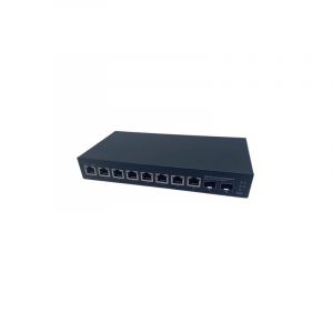Elfcam - 10Gb Commutateur Switch Fibre Optique Compatible avec Freebox Ultra, avec 2 Ports 10G sfp+ et 8 Ports 2,5 Gigabit Ethernet RJ45, Plug & Play