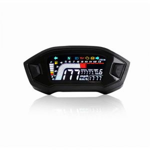 Compteur de vitesse moto tachymètre universel LCD jauge numérique compteur de niveau de carburant pour 1,2,4 cylindres