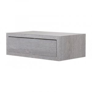 &Eacute;tag&egrave;re murale avec tiroir, table de chevet suspendue, &eacute;tag&egrave;re murale, ch&ecirc;ne gris neuf, 45 x 14,3 x 23,7 cm - Legolo Maxi