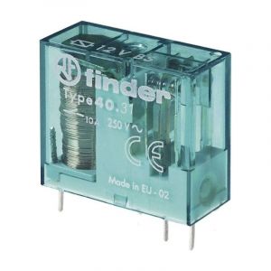 40.31.6.024.0000 Relais pour circuits imprimés 24 v/ac, 24 v/dc 10 a 1 inverseur (rt) 1 pc(s) Y529543 - Finder