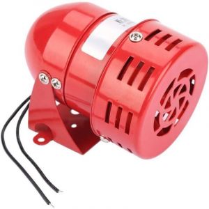 Sirene Alarme Exterieure, 220V 120Db Ms-190 Mini Sir&egrave;Ne Filaire, Alarme De Moteur Industriel Bell, Alarme De Moteur Rouge, Klaxon Son Continu Sir&egrave;Ne