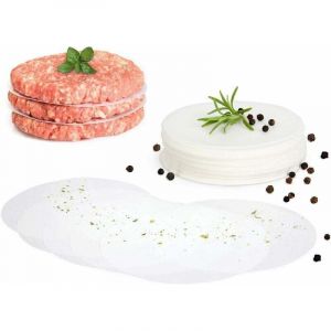 Paquet de 500 presses &agrave; steak hach&eacute; en papier antiadh&eacute;sif - &empty; 11,5 cm - id&eacute;ales pour la cuisson du steak hach&eacute; et la pr&eacute;paration des hamburgers