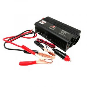 Convertisseur de tension 12 V - 230 V, sinus modifi&eacute;, 600 W/1 200 W, noir