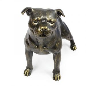 Staffordshire Bull Terrier, Staffik, Staffi - une statuette de chien grandeur nature, une figurine à l'échelle 1:1, une statue de jardin par Art-Dog