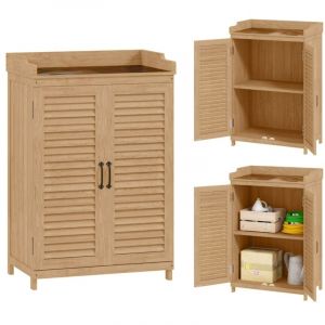 Abri de jardin en bois avec plan de travail, r&eacute;sistant aux intemp&eacute;ries, 65,5 x 40 x 98,5 cm, jaune