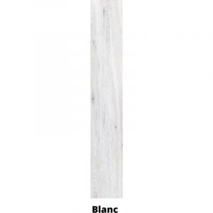 Carrelage gr&egrave;s c&eacute;rame effet parquet FIENILE 120x19,4 cm Blanc - Mat - bo&icirc;te de 0.93 m2