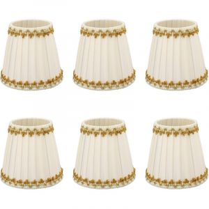 Sjlerst - 6 Pi&egrave;ces Abat-Jour pour Lampes de Table Lampe, abat jour clip, abat jour , Lustre de Bougeoir - a