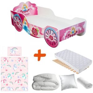 Pack Lit carrosse et Princesse - 140 x 70 cm