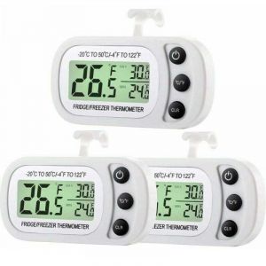（3pcs） Thermom&egrave;tre Digital de R&eacute;frig&eacute;rateur Cong&eacute;lateur Thermom&egrave;tre de Salle de R&eacute;frig&eacute;rateur Thermom&egrave;tre de Temp&eacute;rature du Refroidisseur &Eacute;tanche