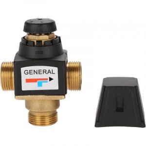 Shmshng - Economiseurs d'eau, Thermostatic valve, Vanne solaire 3/4, Vanne en Laiton Vanne mitigeur thermostatique, 3 Voies DN20 Filetage Mâle