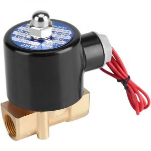 220V DN10 3/8' Electrovanne Normalement Fermée Valve Électrique Électromagnétique en Alliage de Zinc pour le diesel de gaz d'air d'huile d'eau