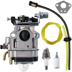 Carburateur pour débroussailleuse 52cc 49cc 43cc Carbu Kit avec joint, tuyau, bougie d'allumage et filtre à essence,carburateur debroussailleuse