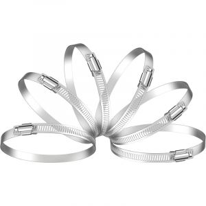 Dpzo - jamais UTILISÉ]150mm Colliers de Serrage Inox Lot de 6 Plage de Serrage 141-165 mm pour Fixer le Tuyau d'évacuation et le Ventilateur