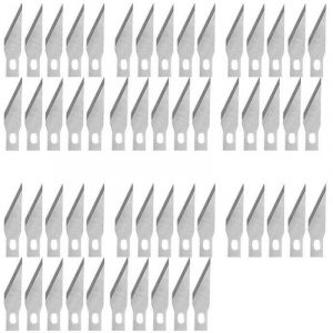 50 pcs Lame Scalpel de Rechange, Lame de Antirouille, pour Cutter de Pr&eacute;cision, Scalpel Chirurgical, Scalpel Modelisme, 11