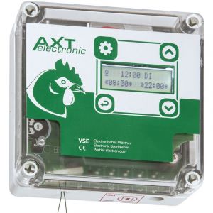 Portier automatique poulailler AXT VSE programmable Jusqu'à 3 kg