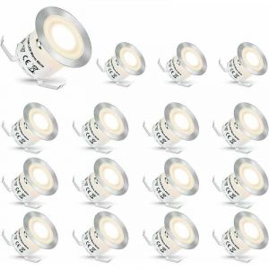 Spot LED Encastrable,Spots Encastr&eacute;s LED Ext&eacute;rieur Spots Luminaires pour Escaliers Lumi&egrave;re Step Stair Garden Patio, IP67 Etanche (Blanc naturel, 16