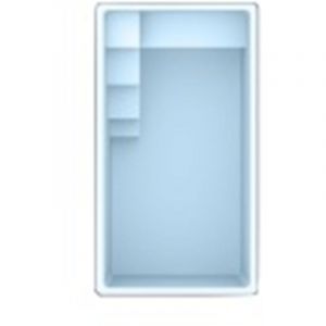 Kapa - Piscine Coque Polyester 4.3x2.3x1.5 m Blanc avec Kit Filtration inclus - Filtre D600, Pompe Davey 1CV, Coffret &Eacute;lectrique et Verre Filtrant