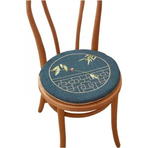 CCYKXA Galette de Chaise Ronde 35cm/40cm/45cm Coussin pour Chaises de Cuisine Lavable Galette de Chaise D&eacute;Houssable Coussin pour Chaise de Salle &agrave;