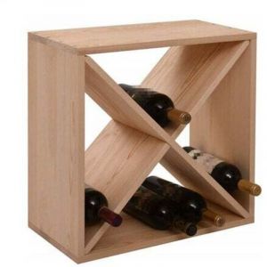Casier range bouteille vin en bois naturel pour cave et cellier a vin - meuble de rangement bouteille de vin