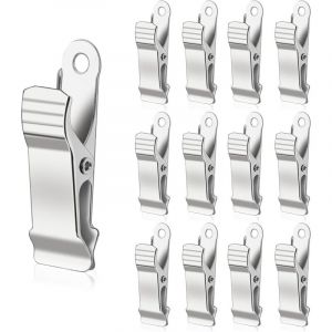 Pinces crocodiles en m&eacute;tal &ndash; Pinces &agrave; ressort en m&eacute;tal pour travaux manuels, fils, photos, rideaux, lot de 12 &ndash; Argent