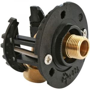 Somatherm - Sortie de cloison fixoplac wc - Raccord coudé per à compression Ø12 - Mâle 3/8' (12/17)